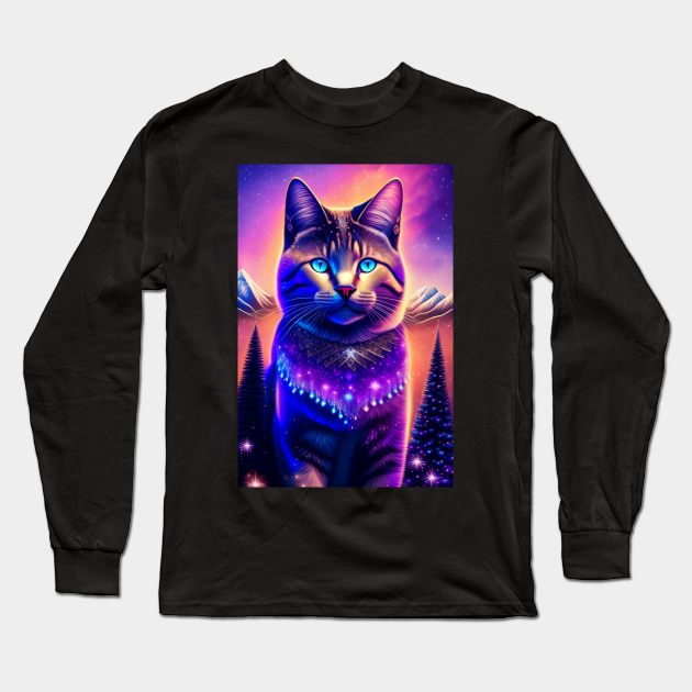 Mesmerizing British Shorthair Long Sleeve T-Shirt by Enchanted Reverie